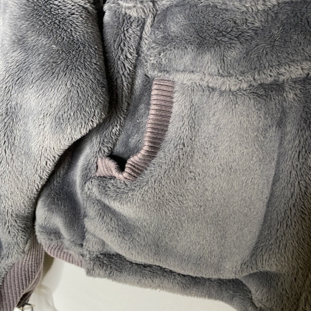 FP MOVEMENT SEEING STARS OVERSIZE FLEECE COZY GRAY SHORT JACKET SZ XS-S - Picture 6 of 12